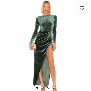 Revolve emerald gown